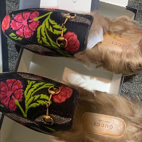 AUTHENTIC Gucci mule slip on shoes with fur lining - Picture 4 of 7